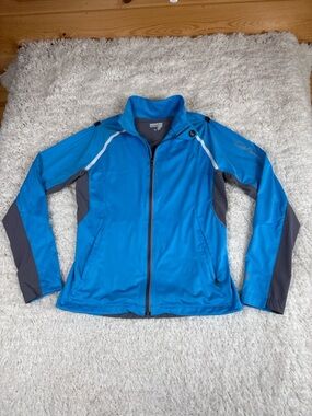 Salomon ClimaWIND Blue Gray Softshell Full Zip Jacket Women’s Medium